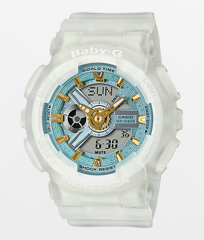 baby g shock white and gold