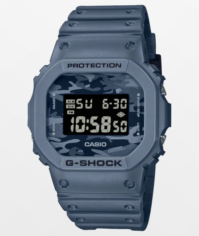 G-Shock DW5600-CA Dial Reloj digital Azul marino Camo