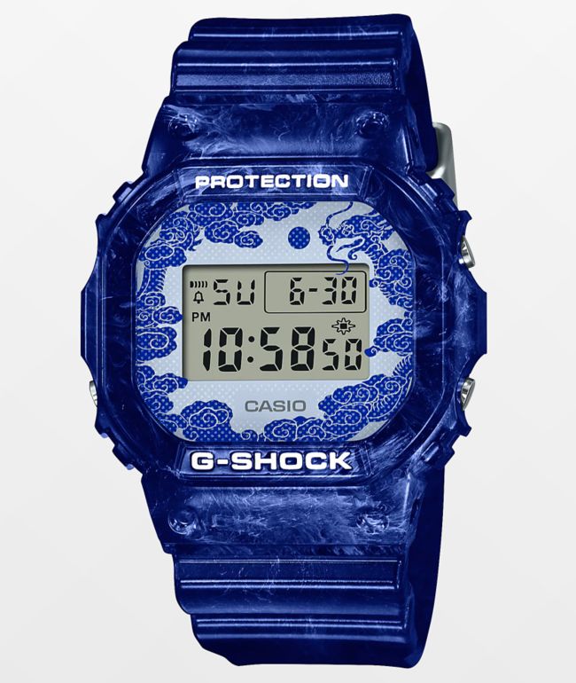 G-Shock DW5600BWP-2 Reloj digital azul y blanco
