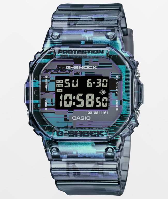 G-Shock DW5600NN1 Transparent Blue Digital Watch