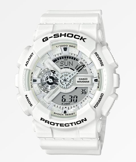Raramente explosión Color de malva G-Shock GA110 Marine reloj blanco