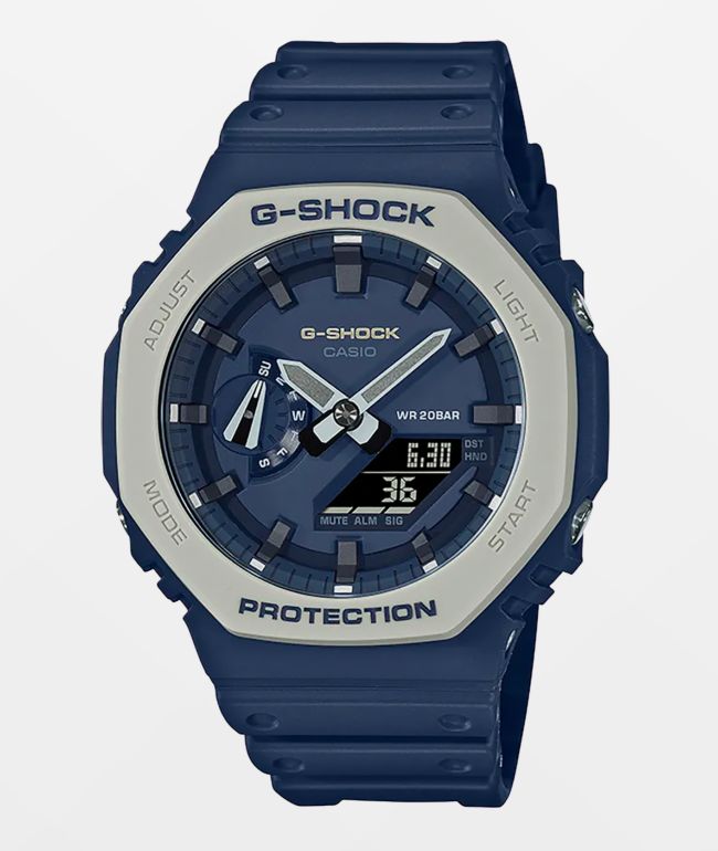 G-Shock GA2110 reloj analógico azul en tono tierra