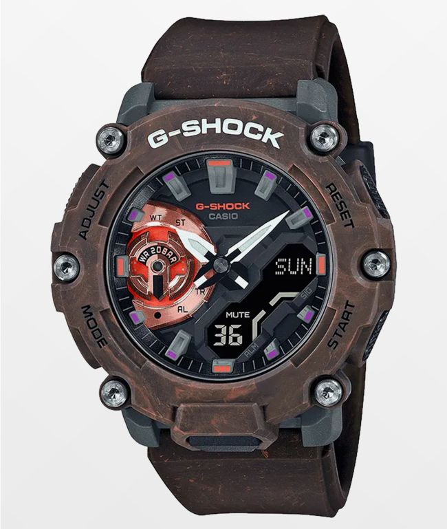G-Shock GA2200 Orange & Mystic Forest Digital & Analog Watch