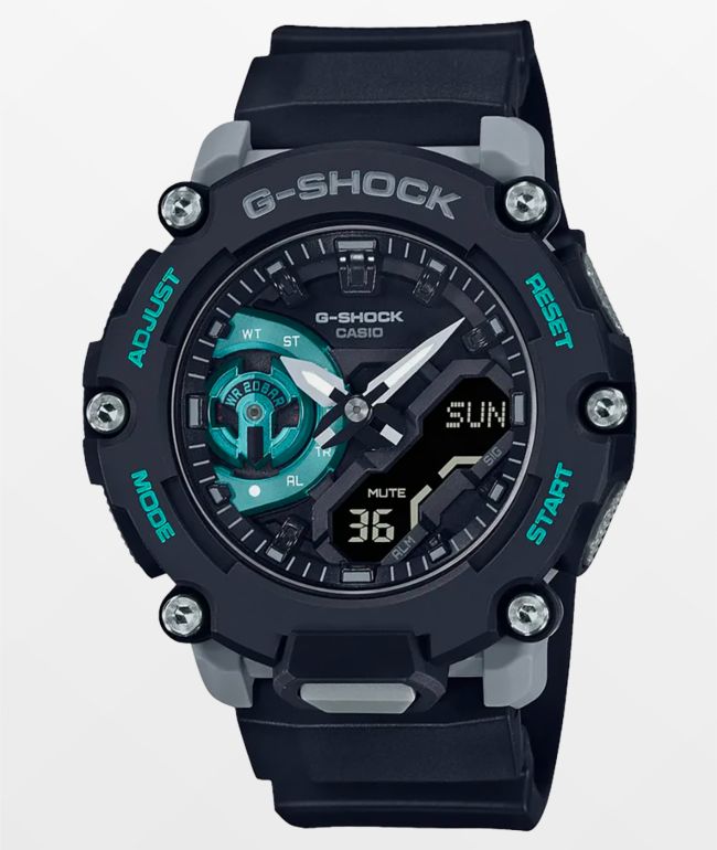 G-Shock GA2200M-1AC Black & Teal Digital & Analog Watch