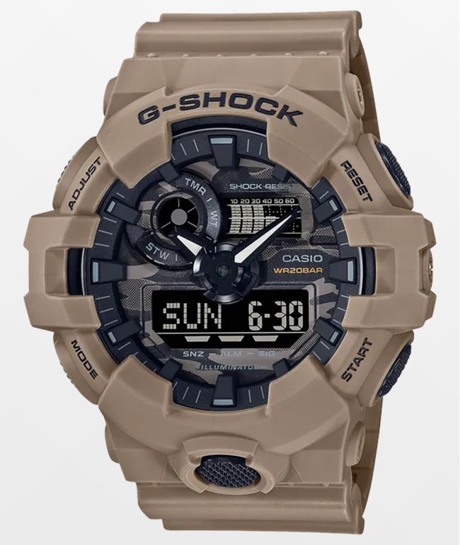 G-Shock GA700-CA Dial Camo reloj digital y analógico marrón