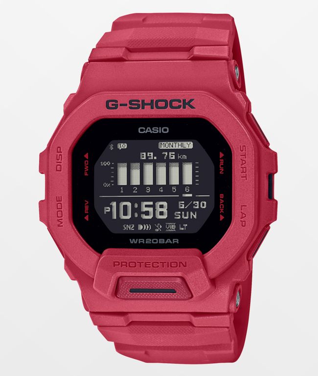 G-Shock GBD200 Reloj digital rojo ardiente