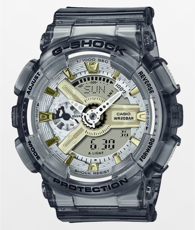 G-Shock GMA-S110GS-8A Black, Gold & Transparent Digital & Analog Watch