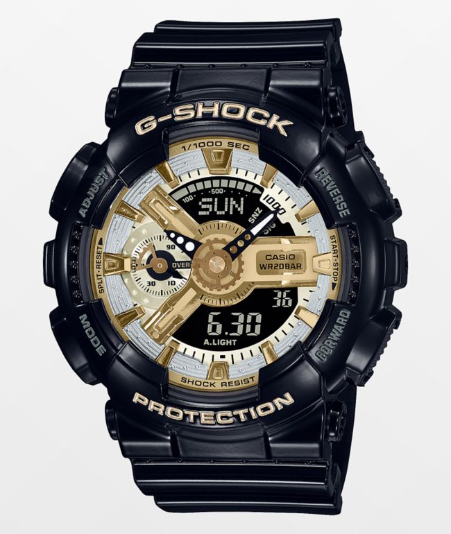 G-Shock GMAS110GB-1A Black & Gold Watch