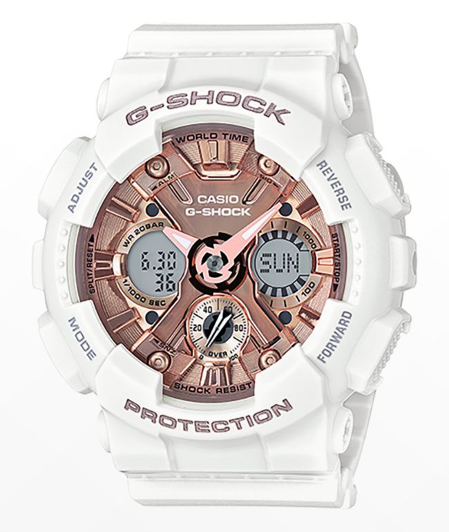 G-Shock GMAS120MF-7A2 White & Rose Gold Watch