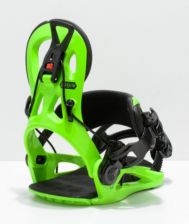 green snowboard bindings