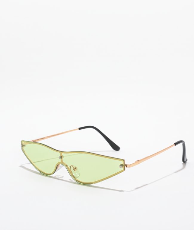 Gafas de sol amarillas y doradas Micro Metal Shield
