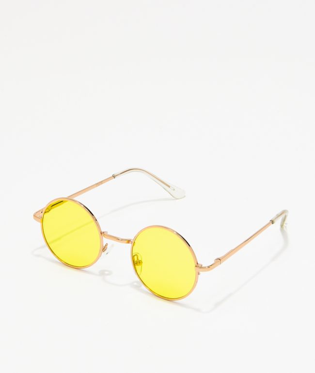 Gafas de sol redondas amarillas pequeñas Gafas de sol redondas amarillas pequeñas