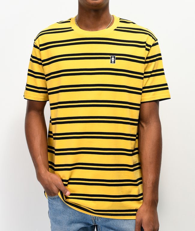 black jeans with yellow shirt