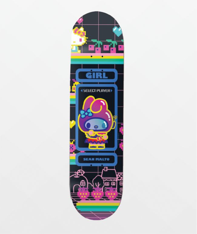Girl x Sanrio Malto Kawaii Arcade 8.25" Skateboard Deck