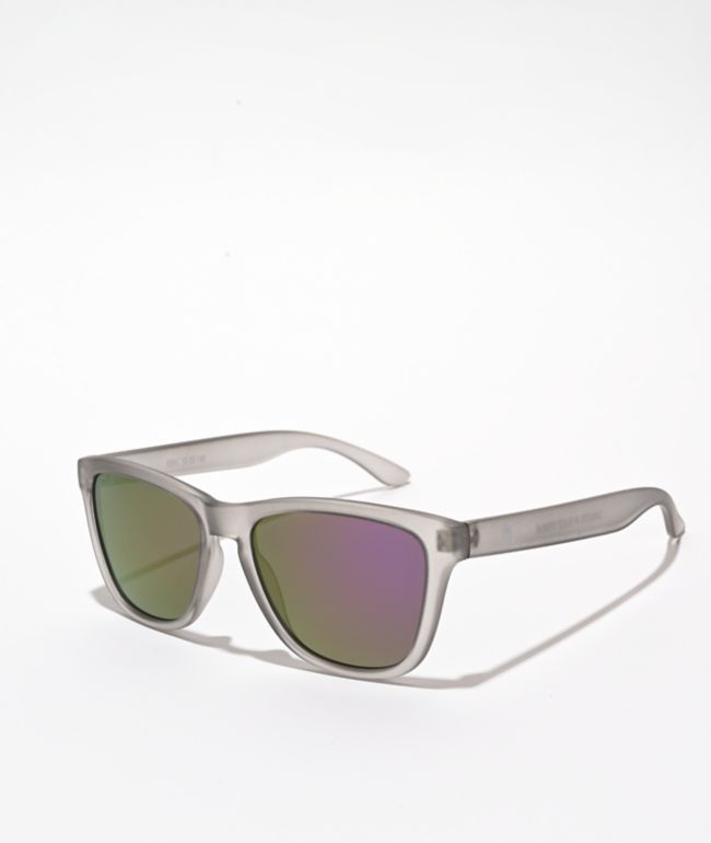 Glassy Deric Tort Matte Gafas de sol polares transparentes y púrpuras