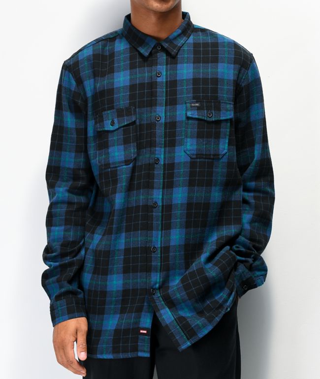 Dark blue plaid shirt Outlet