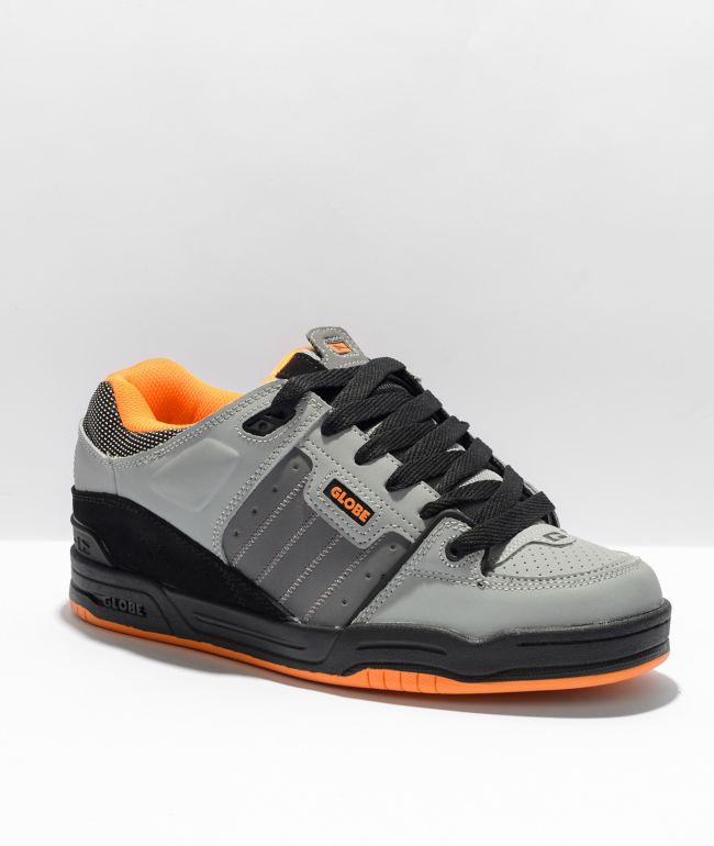 Globe Fusion Black, Grey, & Orange Skate Shoes