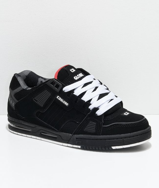 Globe Sabre Black, White &amp; Camo Skate Shoes Zumiez