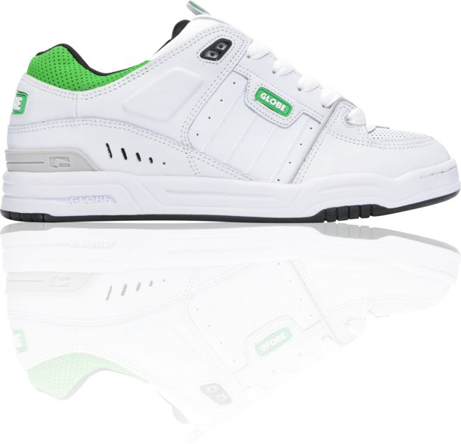 Globe Shoes Fusion White \u0026 Moto Green 