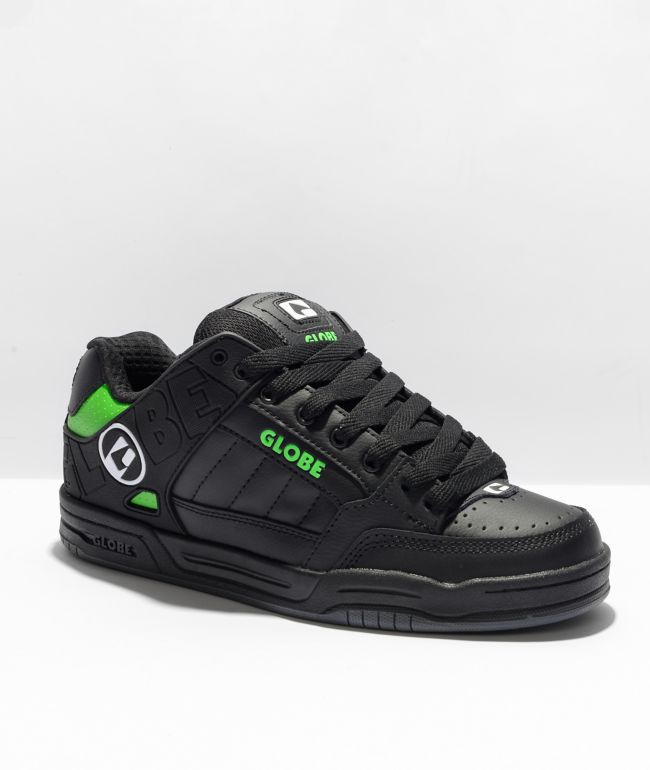 Globe Tilt Black & Poison Green Skate Shoes