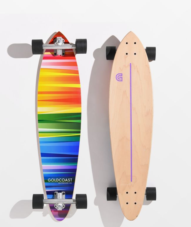Gold Coast Rainbow Wrap 37" Pintail Longboard Complete