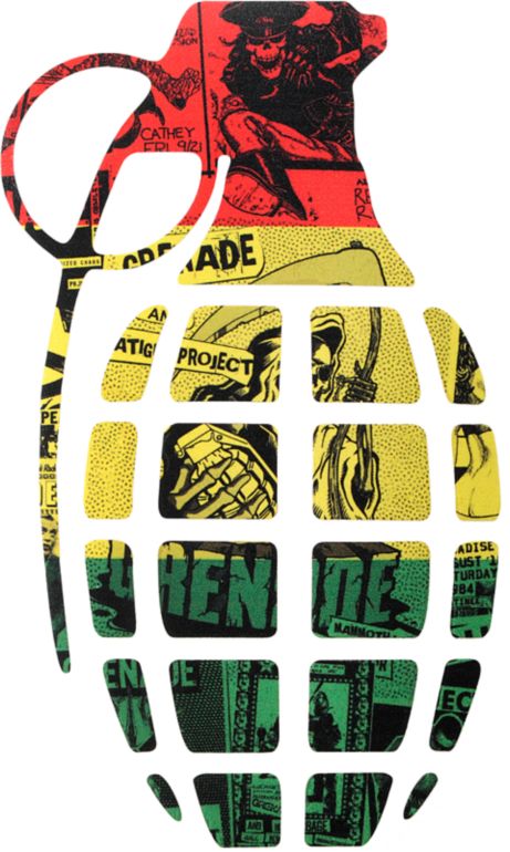grenade 85 rasta die cut sticker zumiez