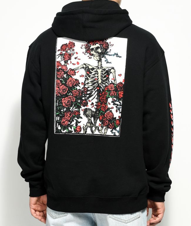 Skull and roses hoodie clearance