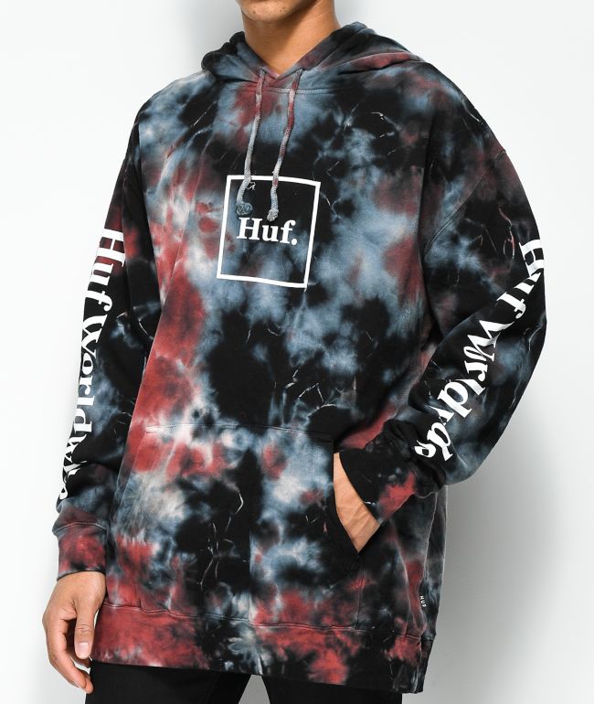 huf worldwide tie dye hoodie