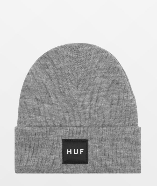 HUF Box Logo Grey Beanie
