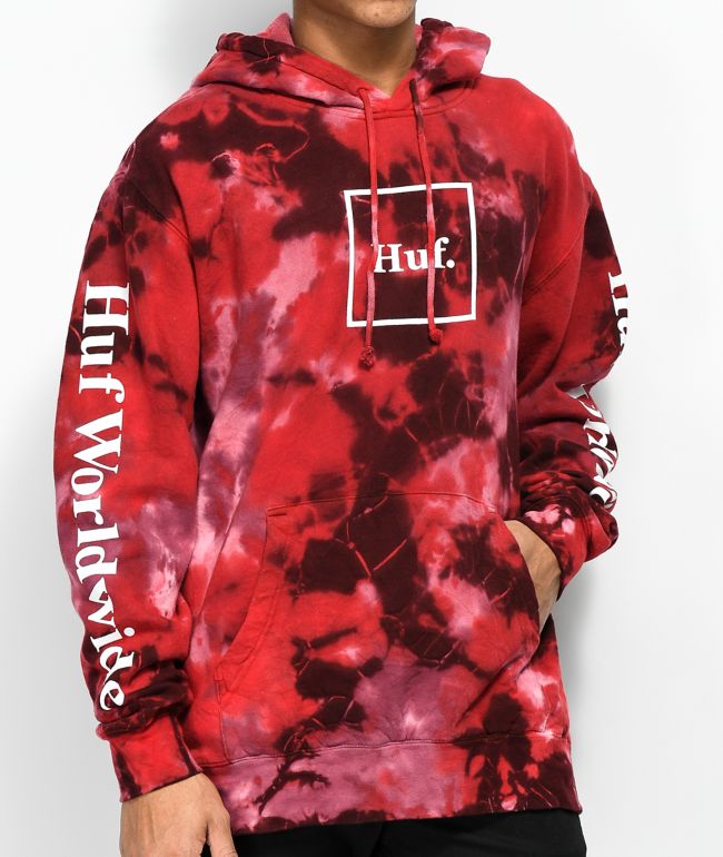Huf worldwide tie dye hoodie clearance