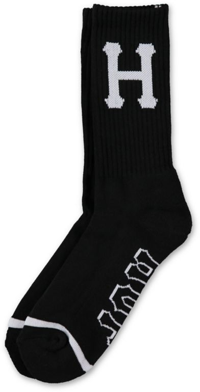 Huf Classic H Black Crew Socks