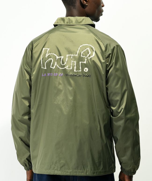 HUF Drop Out Olive Coaches Jacket