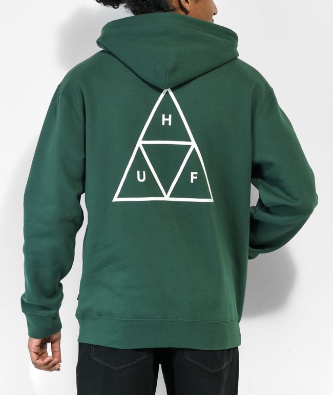 HUF Essentials Triangle Forest Green Hoodie