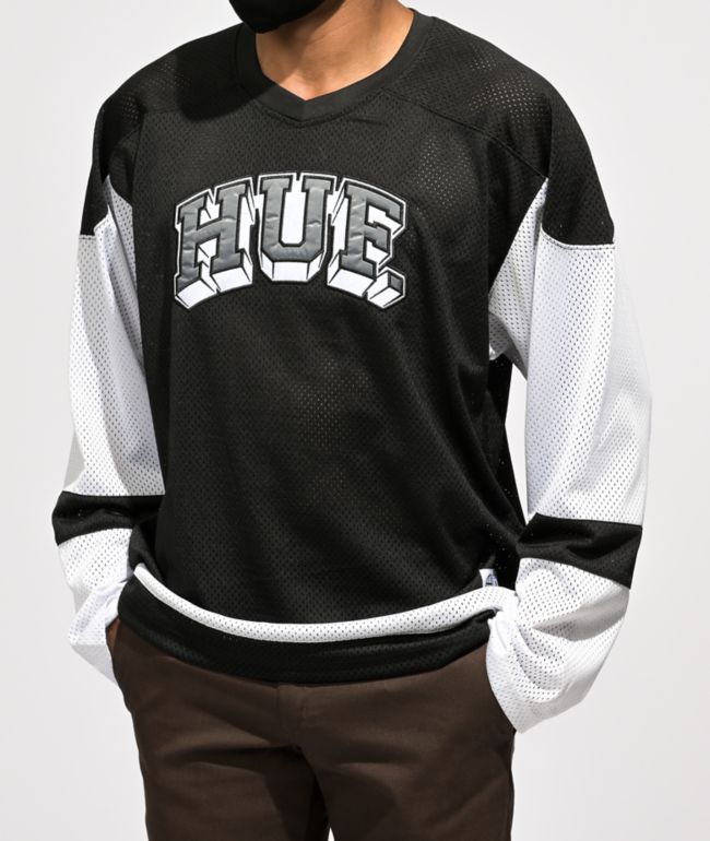 HUF Fulton Black & White Long Sleeve Hockey Jersey