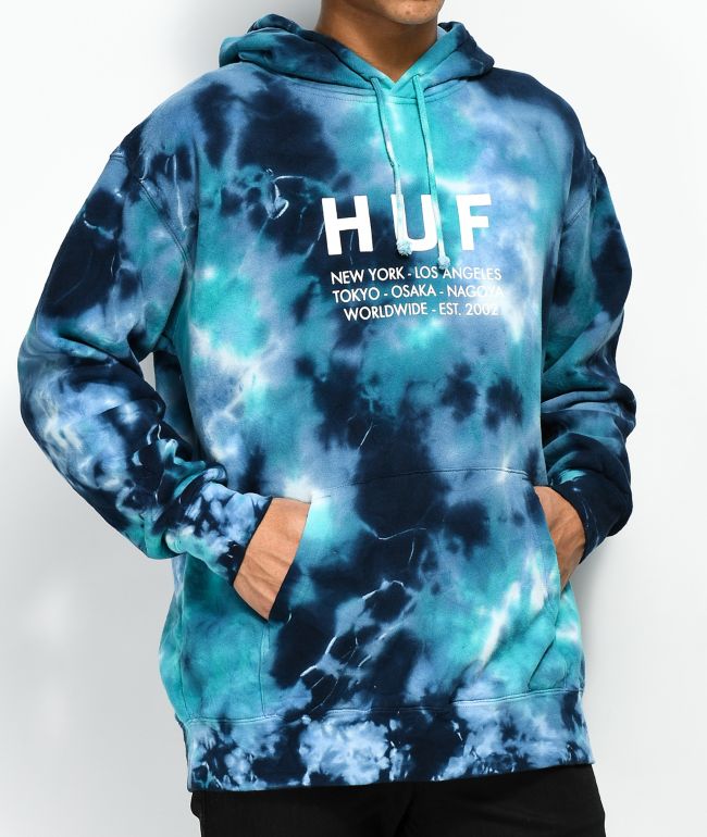 light blue huf hoodie