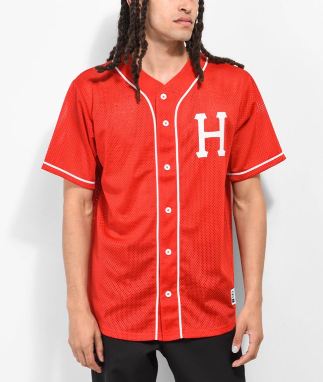 HUF Harlem Red Baseball Jersey