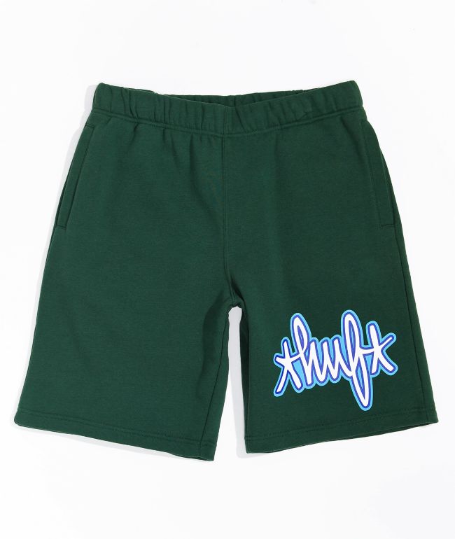 HUF Landmark shorts de punto verde