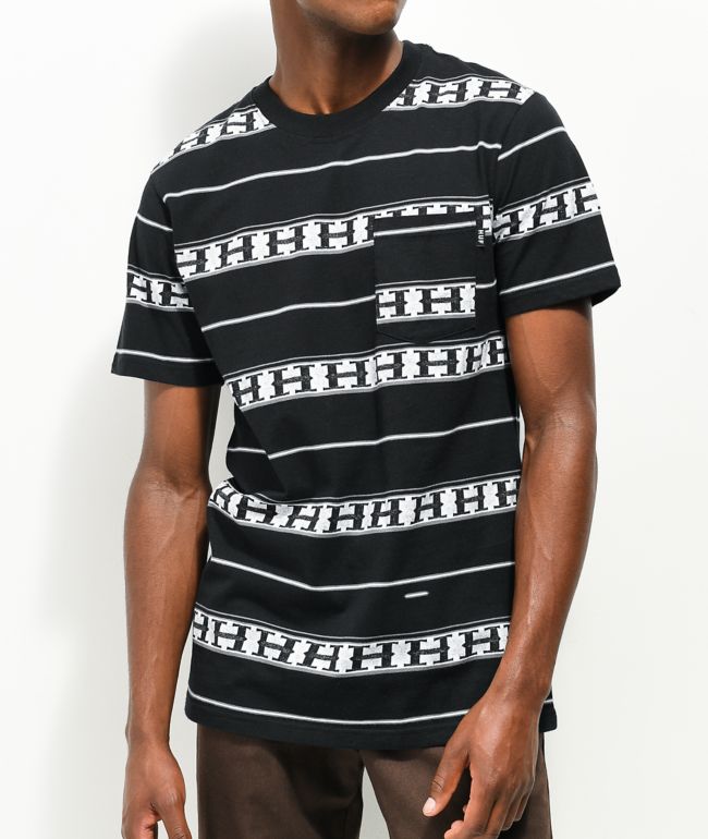 HUF Palisades Stripe Knit Black TShirt