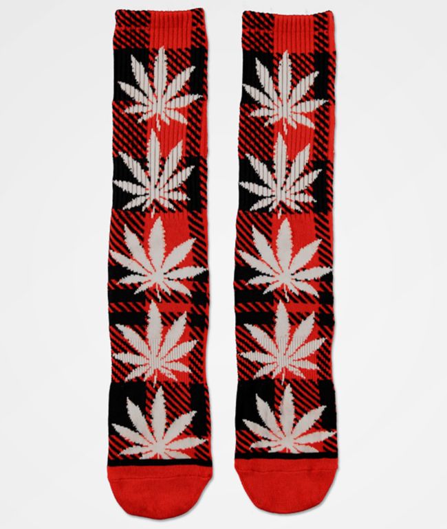 HUF Plantlife Crew Socks (red / yellow) 1S