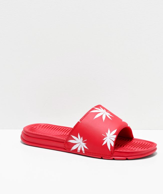 HUF Plantlife Red Slide Sandals