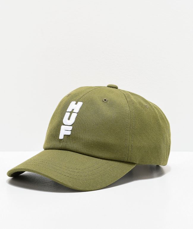 HUF Stacked Olive Strapback Hat