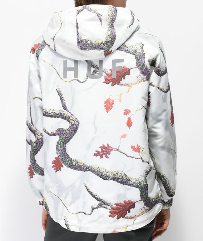 Huf standard white windbreaker jacket 2025