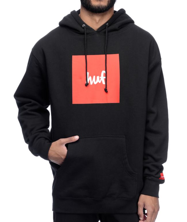 Huf X Chocolate Box Logo Black Hoodie Zumiez