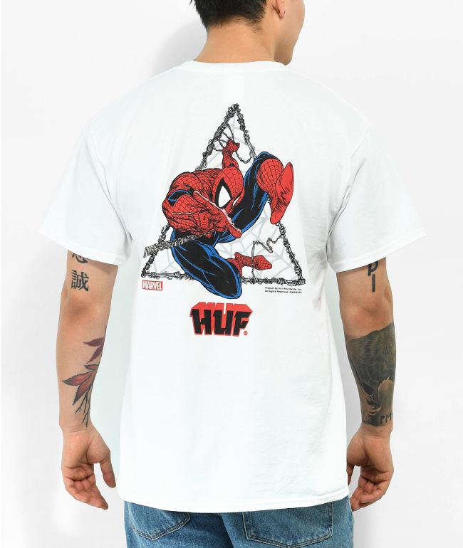 HUF x Spider-Man Thwip Triangle blanca