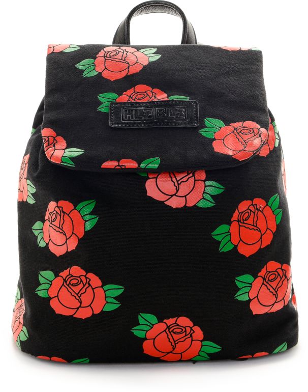 mini backpack with roses