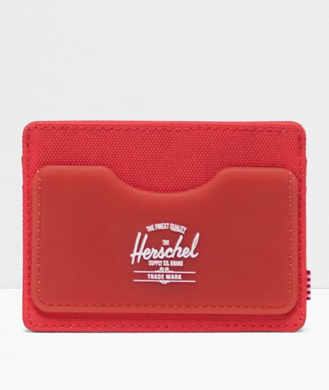 Herschel Supply Co. Charlie Rubber Hot Coral Cardholder Wallet
