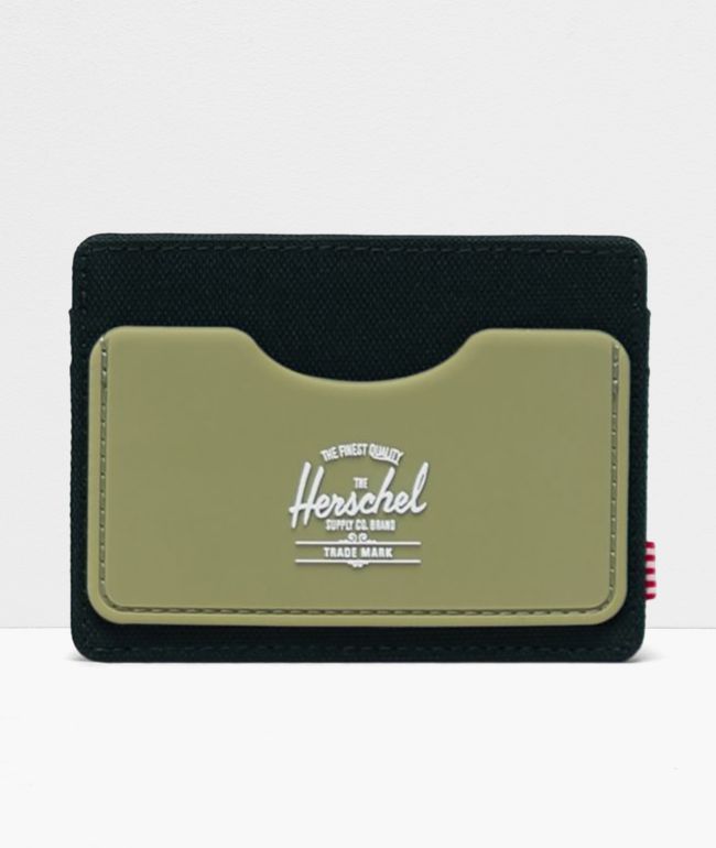 Herschel Supply Co. Charlie Scarab & Sage Rubber Cardholder Wallet