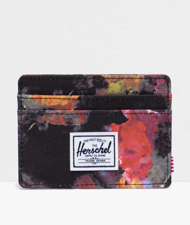 Herschel Supply Co. Charlie Watercolor Floral Cardholder Wallet