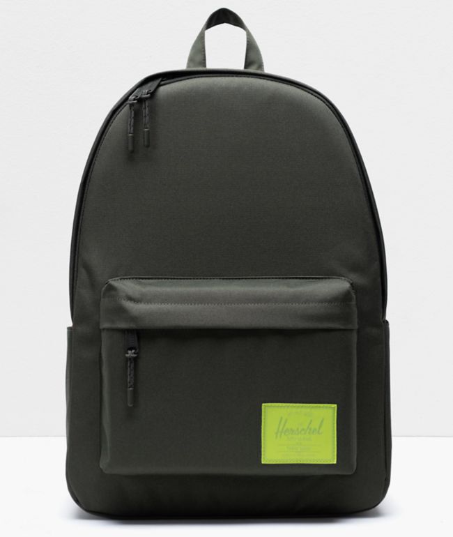 herschel dark green backpack