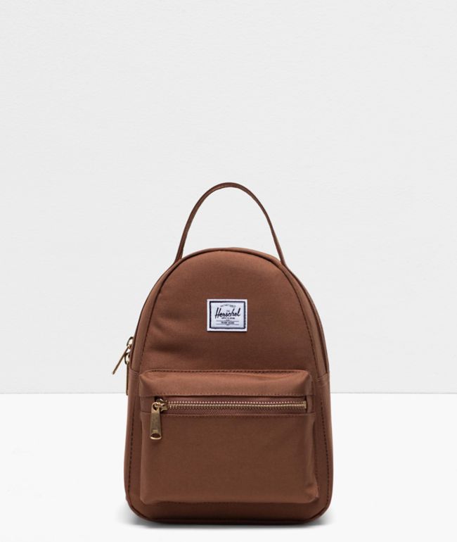 mini brown backpack